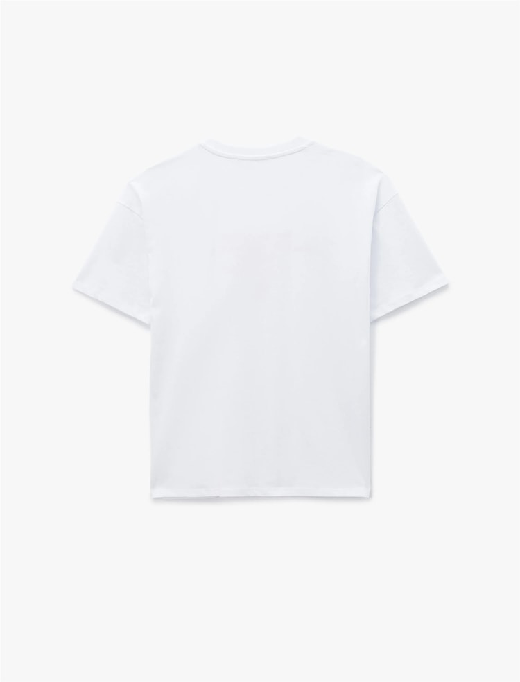 Koton Y26 6Sal10087Ik 010 Ekru Kadın Jersey Kısa Kol T-Shirt