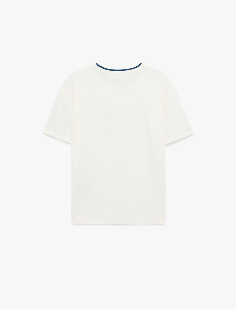 Koton Y26 6Sal10088Ik 010 Ekru Kadın Jersey Kısa Kol T-Shirt