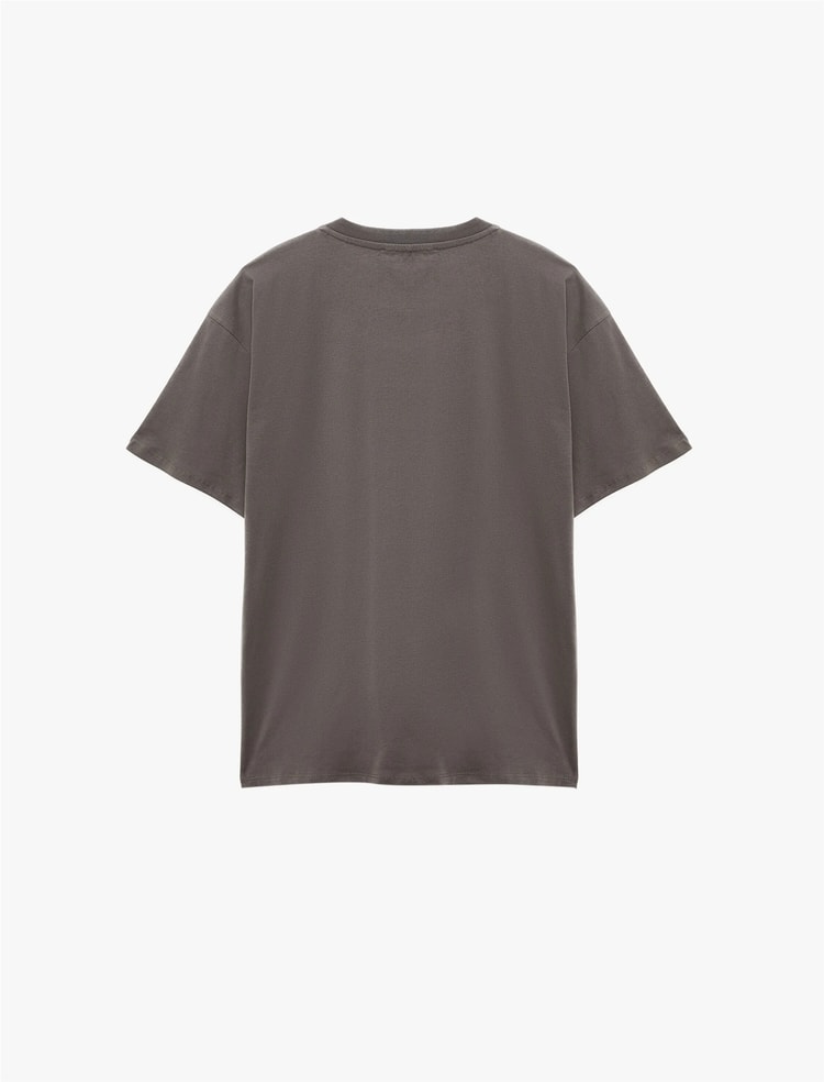 Koton Y26 6Sal10094Ik 926 Antrasıt Kadın Jersey Kısa Kol T-Shirt