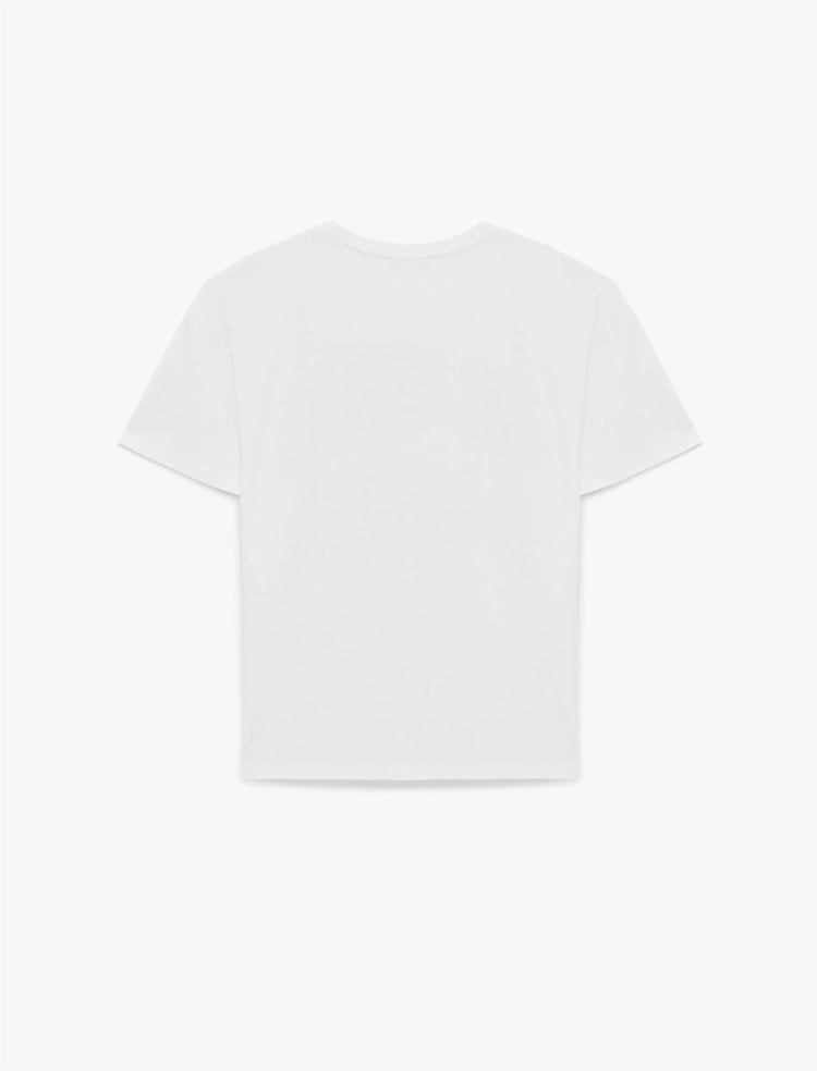 Koton Y26 6Sal10101Ik 010 Ekru Kadın Jersey Kısa Kol T-Shirt