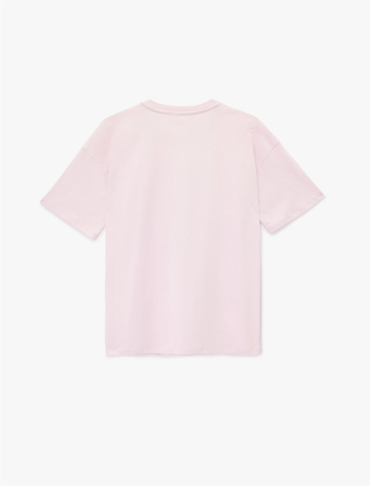 Koton Y26 6Sal10106Ik 265 Pembe Kadın Jersey Kısa Kol T-Shirt
