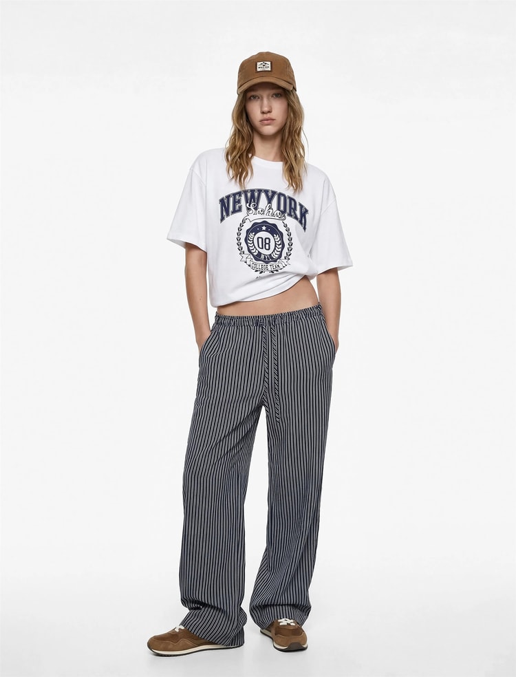 Koton Y26 6Sal10112Ik 010 Ekru Kadın Jersey Kısa Kol T-Shirt