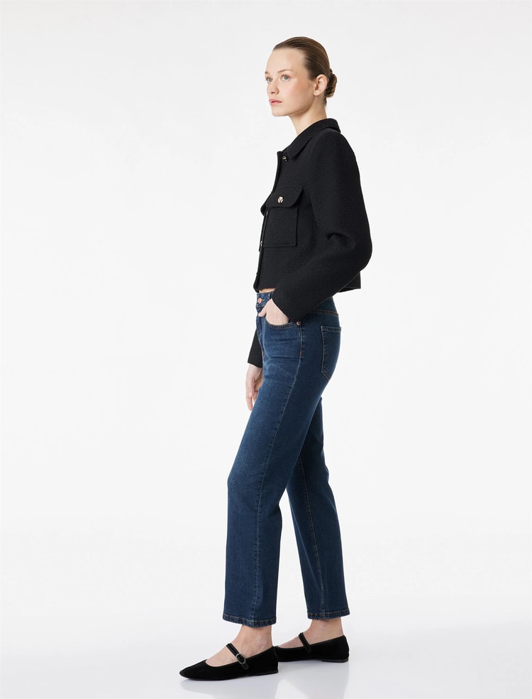 Koton Y26 6Sal40013Md Drk Koyu İndigo Kadın Denim Pantolon