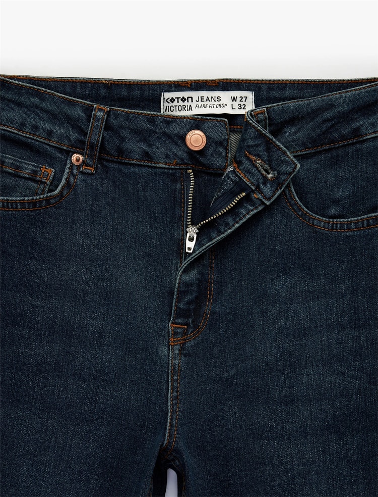 Koton Y26 6Sal40013Md Drk Koyu İndigo Kadın Denim Pantolon