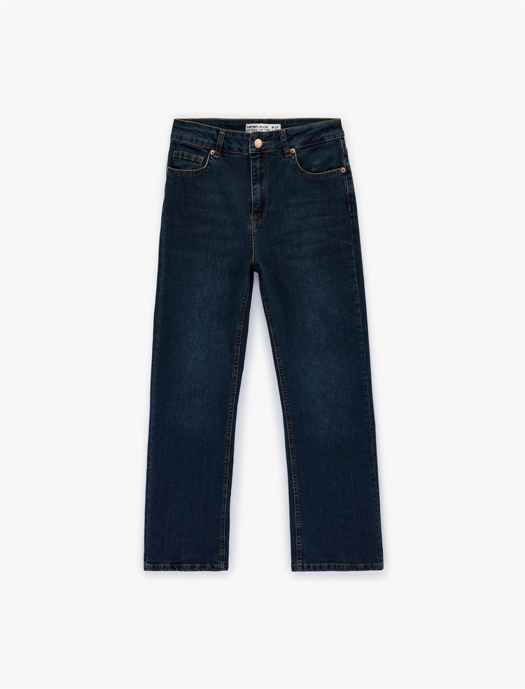 Koton Y26 6Sal40013Md Drk Koyu İndigo Kadın Denim Pantolon