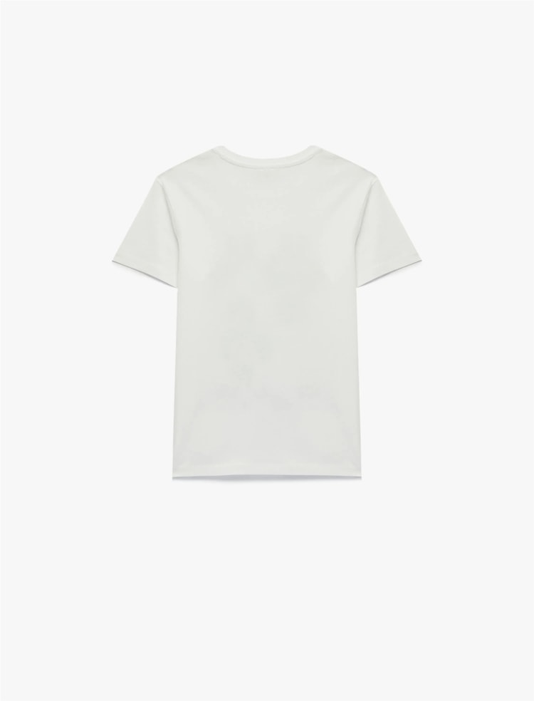 Koton Y26 6Skb10096Tk 000 Beyaz Erkek Çocuk Jersey Kısa Kol T-Shirt