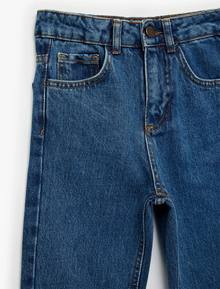 Koton Y26 6Skb40010Td Dın Dark İndigo Erkek Çocuk Denim Pantolon