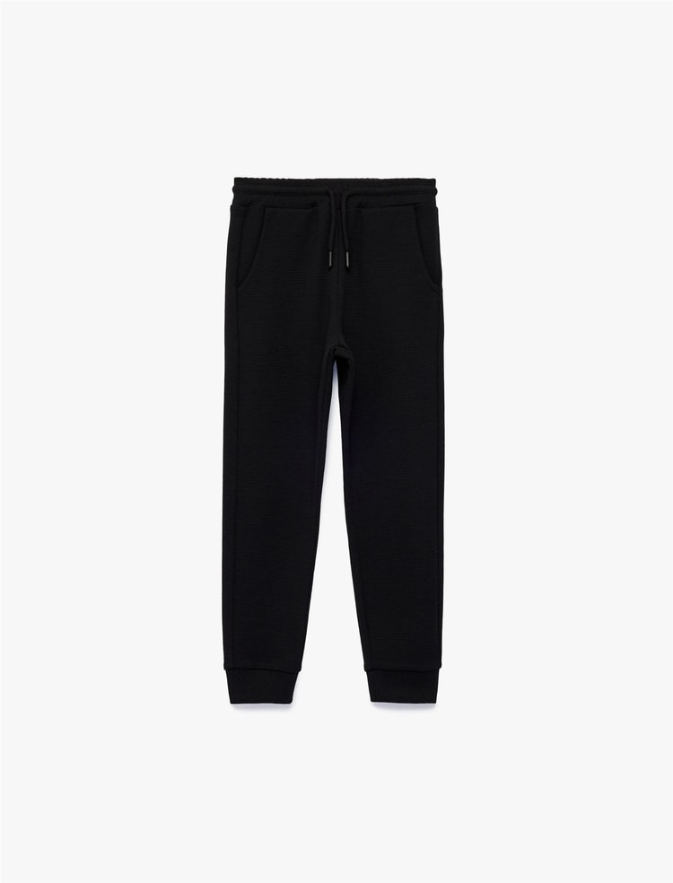 Koton Y26 6Skb40035Tk 999 Siyah Erkek Çocuk Jersey Eşofman Tek Alt