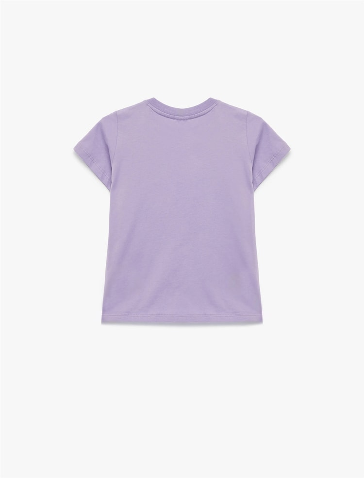 Koton Y26 6Skg10019Ak 359 Lıla Kız Çocuk Jersey Kısa Kol T-Shirt