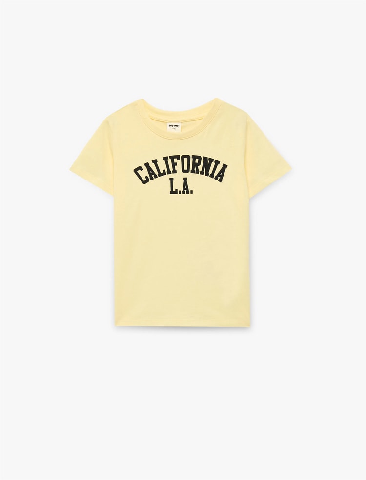 Koton Y26 6Smb10009Tk 152 Sarı Erkek Bebek Jersey Kısa Kol T-Shirt