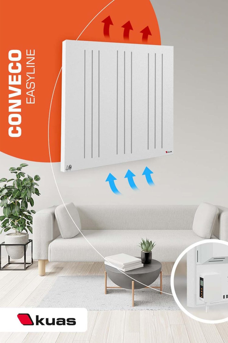Kuas Conveco Th 1000w Elektrikli Panel Isıtıcı, Konvektör, Radyatör, Dijital Termostatlı