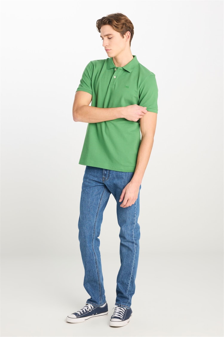 Lee L211810 303 Mint Green Erkek Regular Fit Polo Yaka T-Shirt