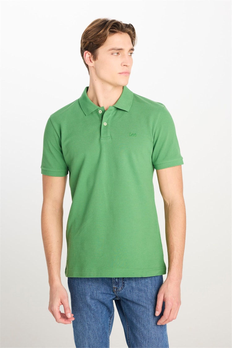Lee L211810 303 Mint Green Erkek Regular Fit Polo Yaka T-Shirt