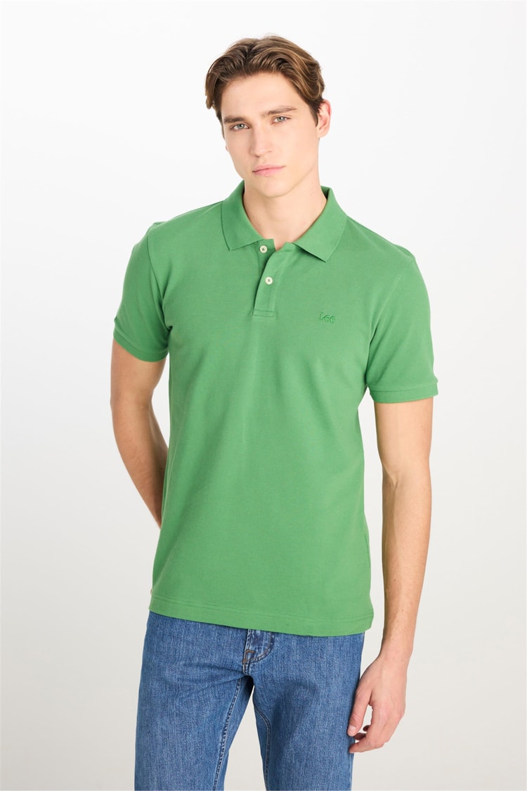 Lee L211810 303 Mint Green Erkek Regular Fit Polo Yaka T-Shirt