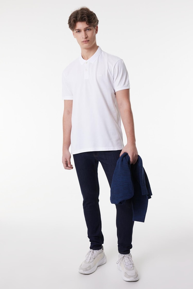 Lee L211810102 Kırık Beyaz Erkek Polo T-shirt