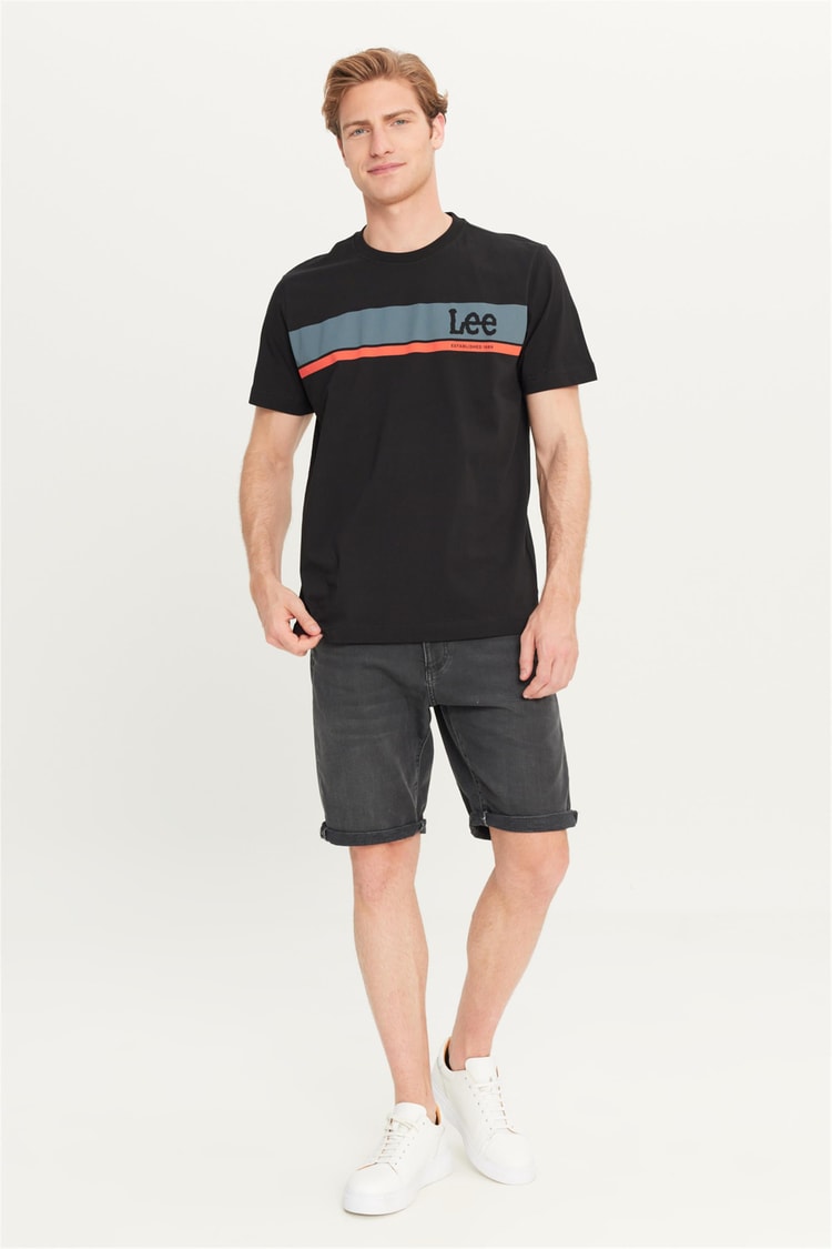 Lee L211918001 Siyah Erkek T-shirt