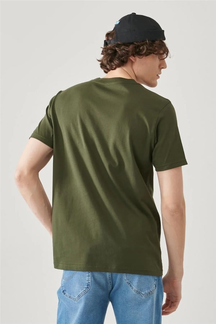 Lee L211918801 Haki Erkek Lightweight Ss Graphıc Crew Neck Bisiklet Yaka T-Shirt