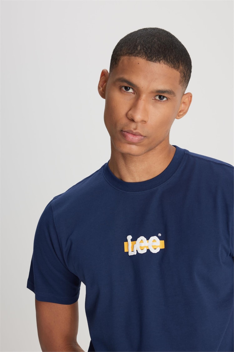 Lee L241521 410 Navy Erkek T-Shırt