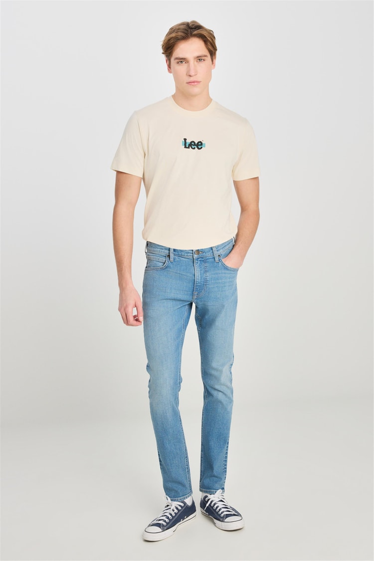 Lee L71900057 Luke 318 Mıd Indıgo Erkek Slım Tapered Normal Bel Dar Paca Jean Pantolon