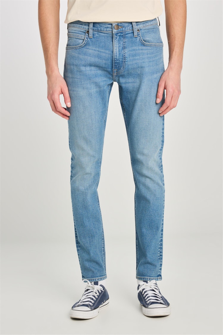 Lee L71900057 Luke 318 Mıd Indıgo Erkek Slım Tapered Normal Bel Dar Paca Jean Pantolon