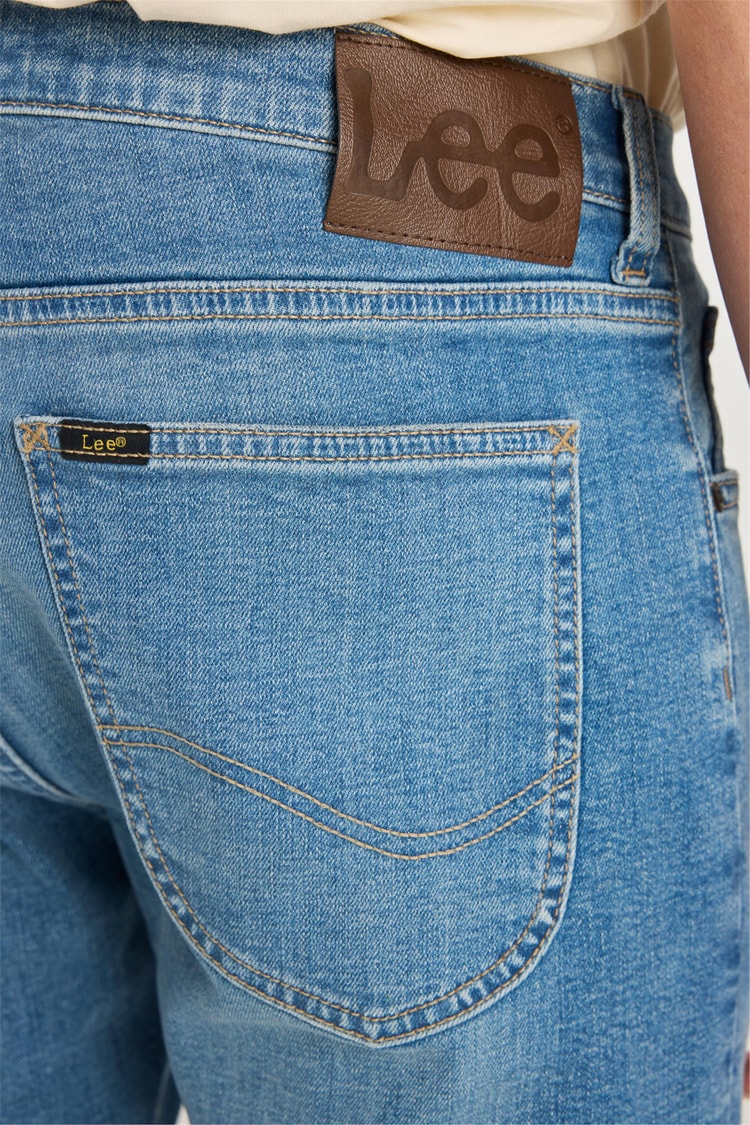 Lee L71900057 Luke 318 Mıd Indıgo Erkek Slım Tapered Normal Bel Dar Paca Jean Pantolon