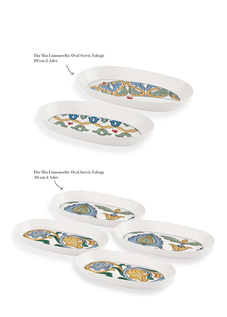 Limoncello Oval Servis Takımı 6 Parça