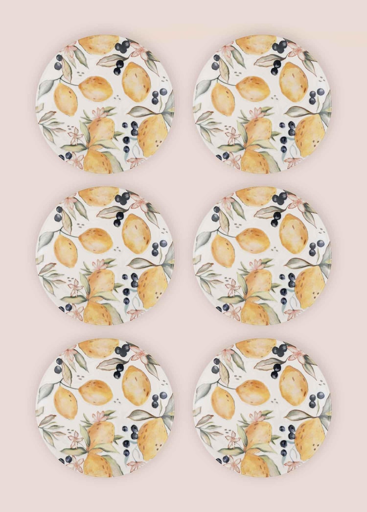 Limoncello Pasta Tabağı 6lı Set 19 cm LMN012