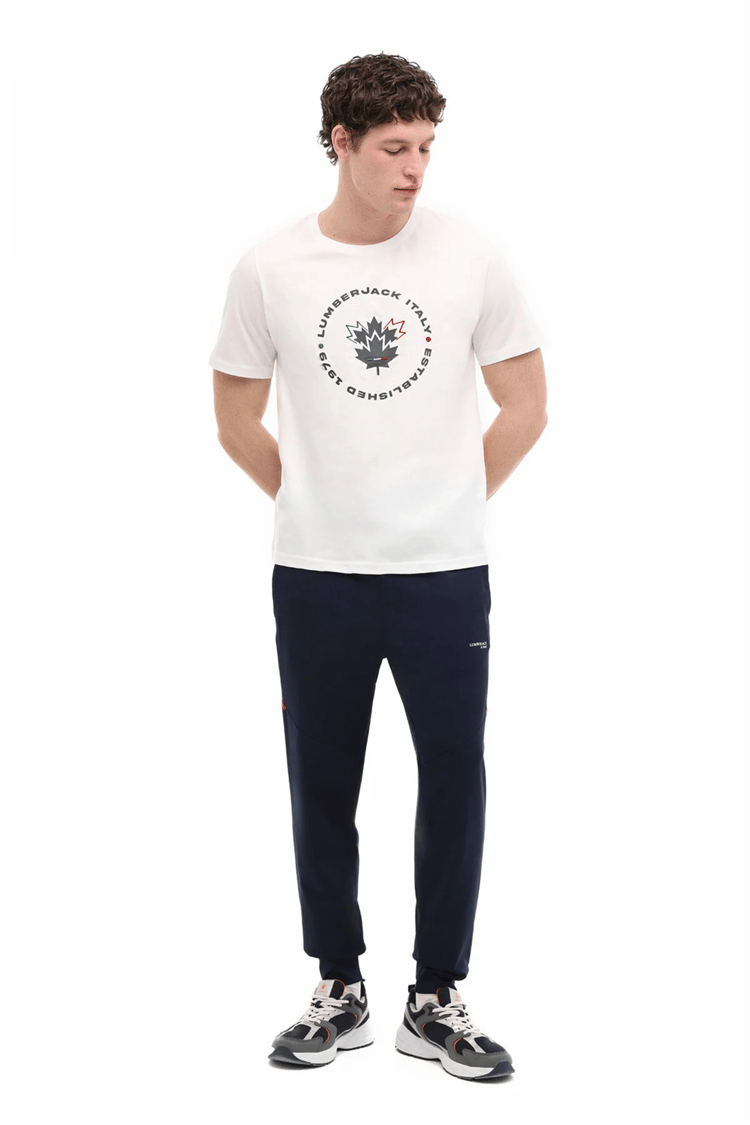Lumberjack A10205486308010 6M Ml Renato 11Itl 1030 6Fx Beyaz Erkek Kısa Kollu T-Shırt