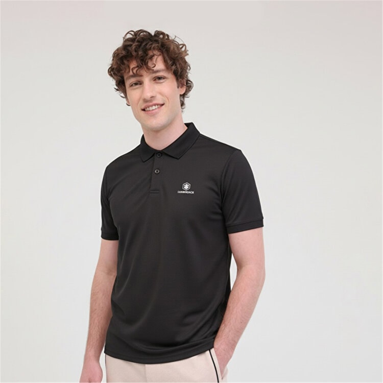 Lumberjack A10206440112010 6M Mb Ct461 Sherman T-Sh 6Fx Sıyah Erkek Kısa Kollu Polo T-Shırt