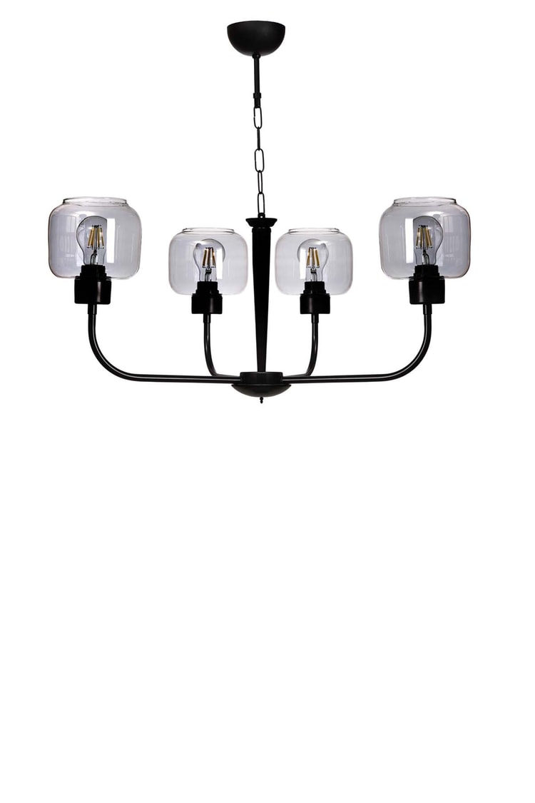 Lumexx Apollo 4 Lü Eskitme Füme Camlı Avize