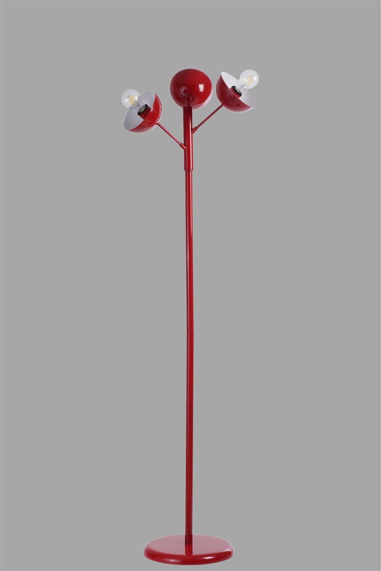 Lumexx Küre 3 Lü Kırmızı Lambader Metal Başlıklı