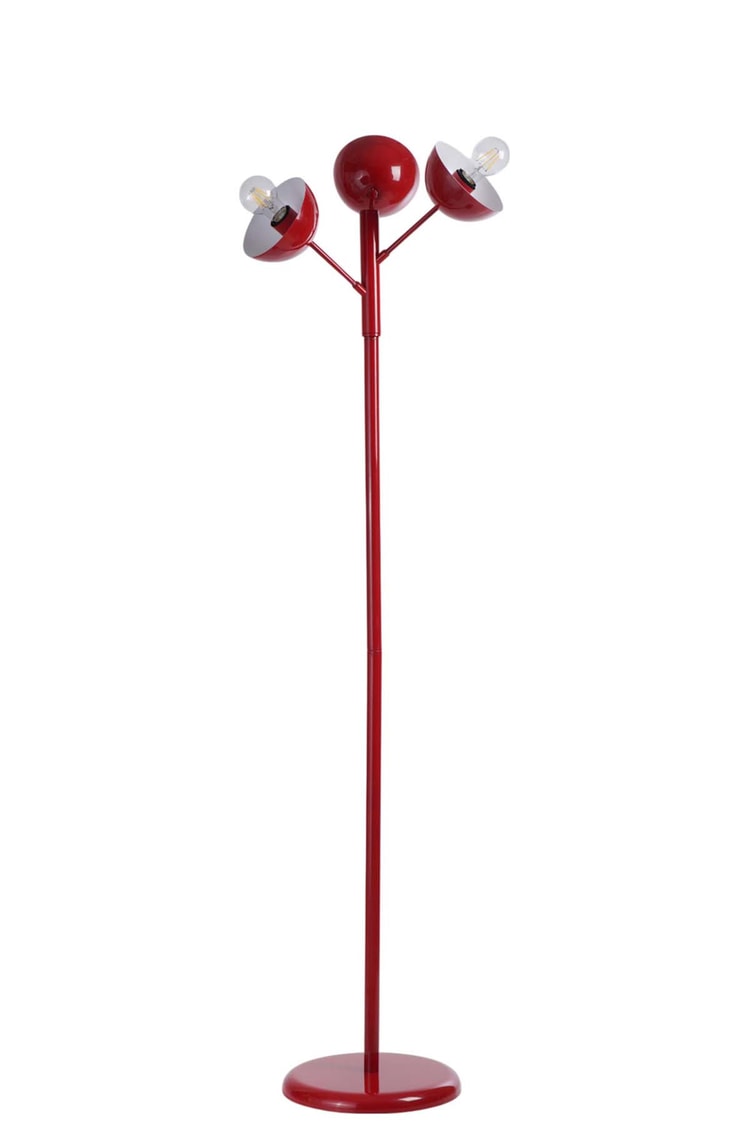 Lumexx Küre 3 Lü Kırmızı Lambader Metal Başlıklı