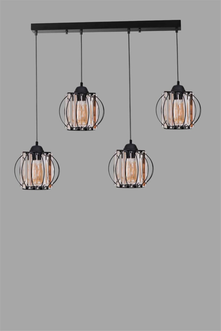 Lumexx Ohrid 4 Lü Sıralı Siyah Sarkıt