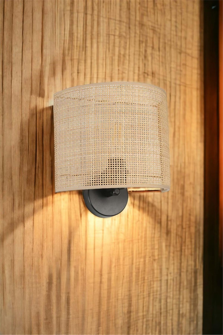 Lumexx Örgülü Rattan Abajurlu Oval Aplik