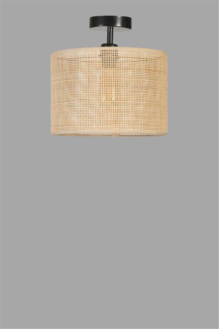 Lumexx Örgülü Rattan Abajurlu Plafonyer Avize