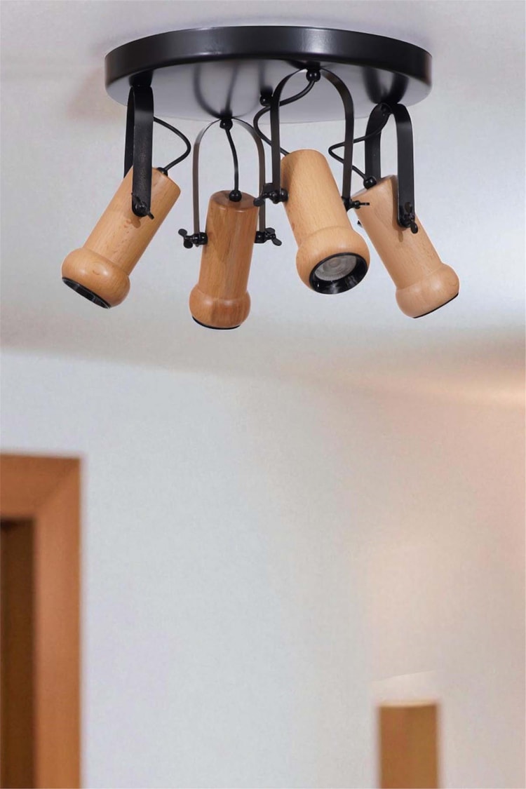 Lumexx Pascal 4 Lü Tepsili Naturel Plafonyer Avize