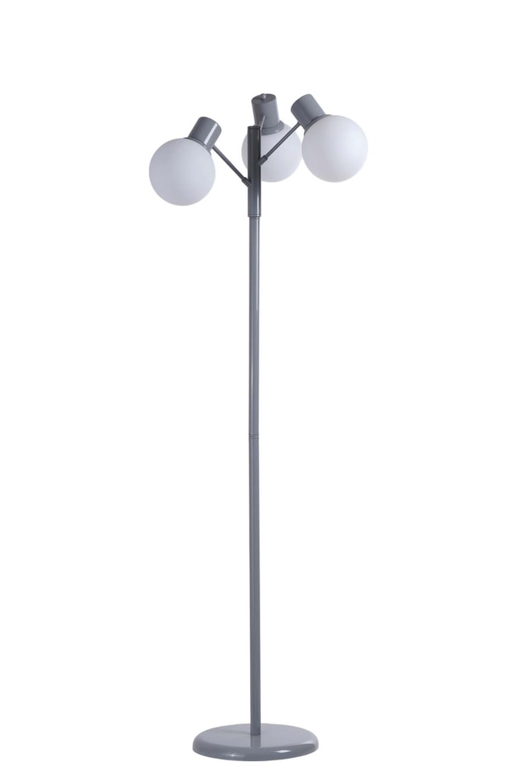 Lumexx Safir 3 Lü Gri Lambader Beyaz Camlı