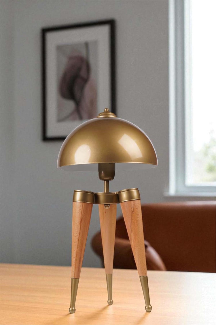 Lumexx Stil Naturel Eskitme Retro Başlıklı Masa Lambası