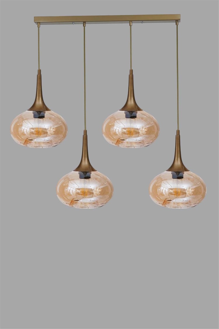 Lumexx Zara 4 Lü Sıralı Eskitme Bal Camlı Sarkıt