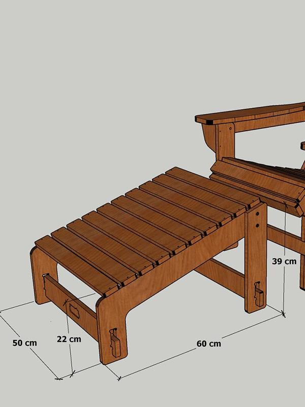 Mandu Adirondack İçin Ayak Uzatma Standı Mnd271