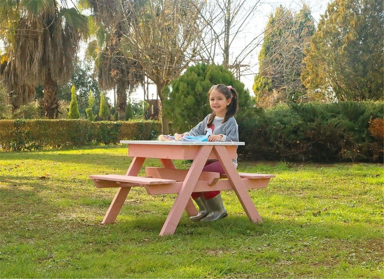 Mandu Ahşap Çocuk Piknik Masası Kum Havuzlu-Sg01