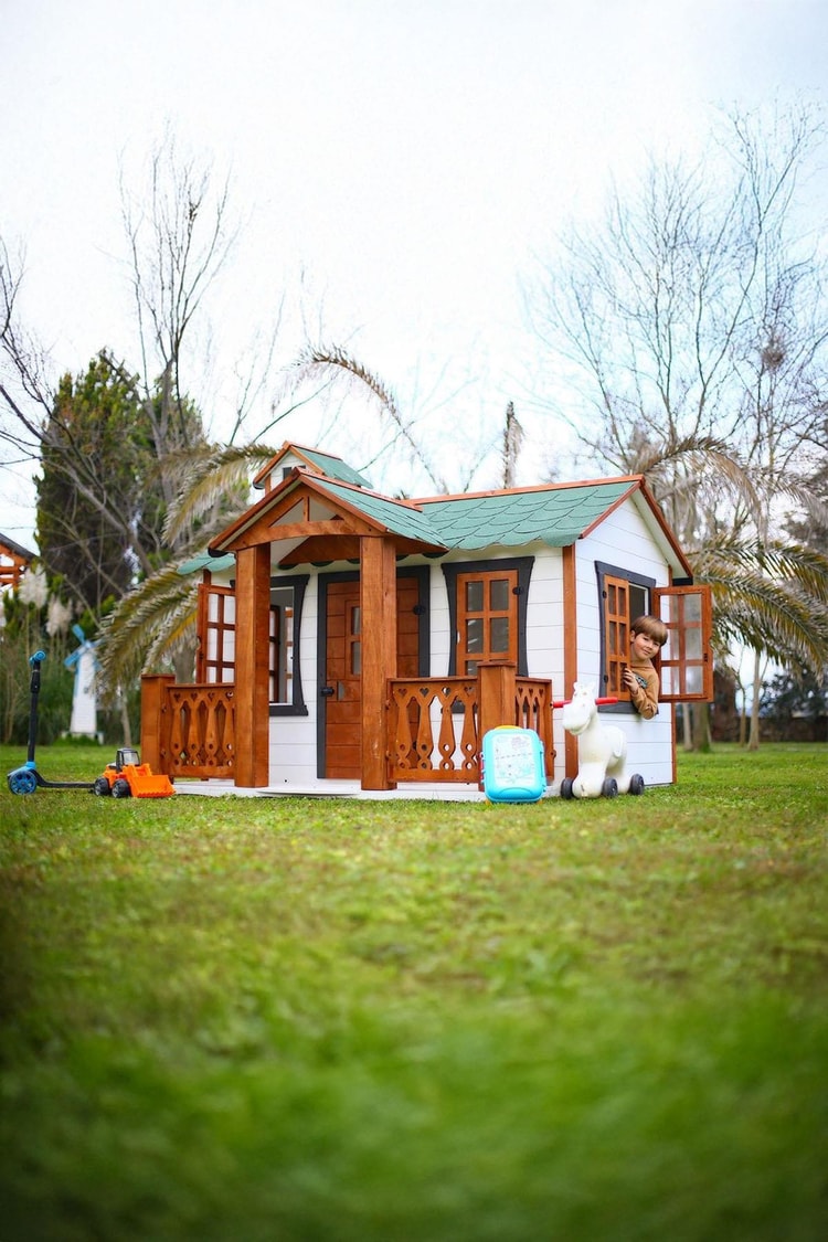Mandu Ahşap Oyun Evi Playhouse Beylerbeyi-Mnd188