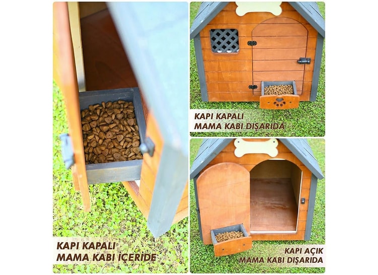 Mandu Isı Yalıtımlı Ahşap Köpek Kulübesi Xlarge-Mnd57