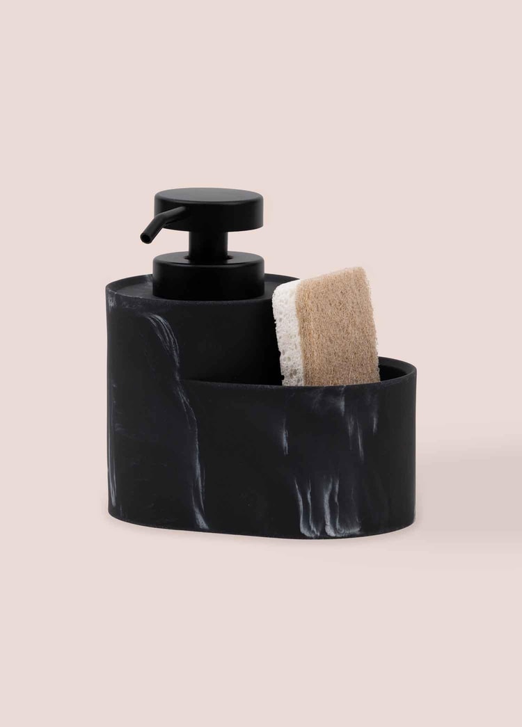 Marble Süngerli Sıvı Sabunluk Siyah 400 ml