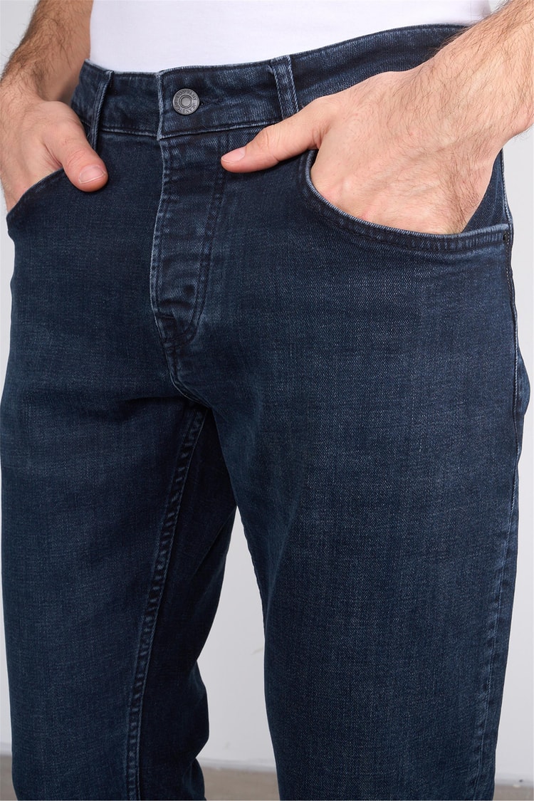 Mareteks 1124-C47-Napolı Blue Black Zkb. Erkek Denım Pantolon