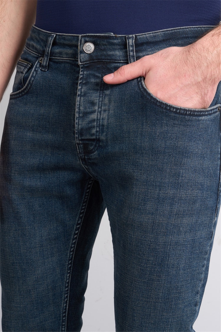 Mareteks 1135-C58-Napolı Blue Hakı Zkb. Erkek Denım Pantolon