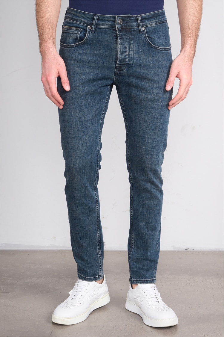 Mareteks 1135-C58-Napolı Blue Hakı Zkb. Erkek Denım Pantolon