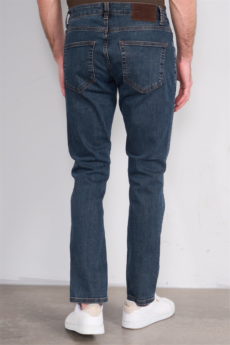 Mareteks 2213-C57-Parma Blue Brown Zkb. Erkek Denım Pantolon