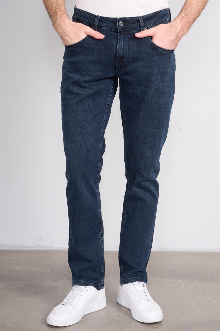 Mareteks 2213-C64-Parma Blue Black Zkb. Erkek Denım Pantolon