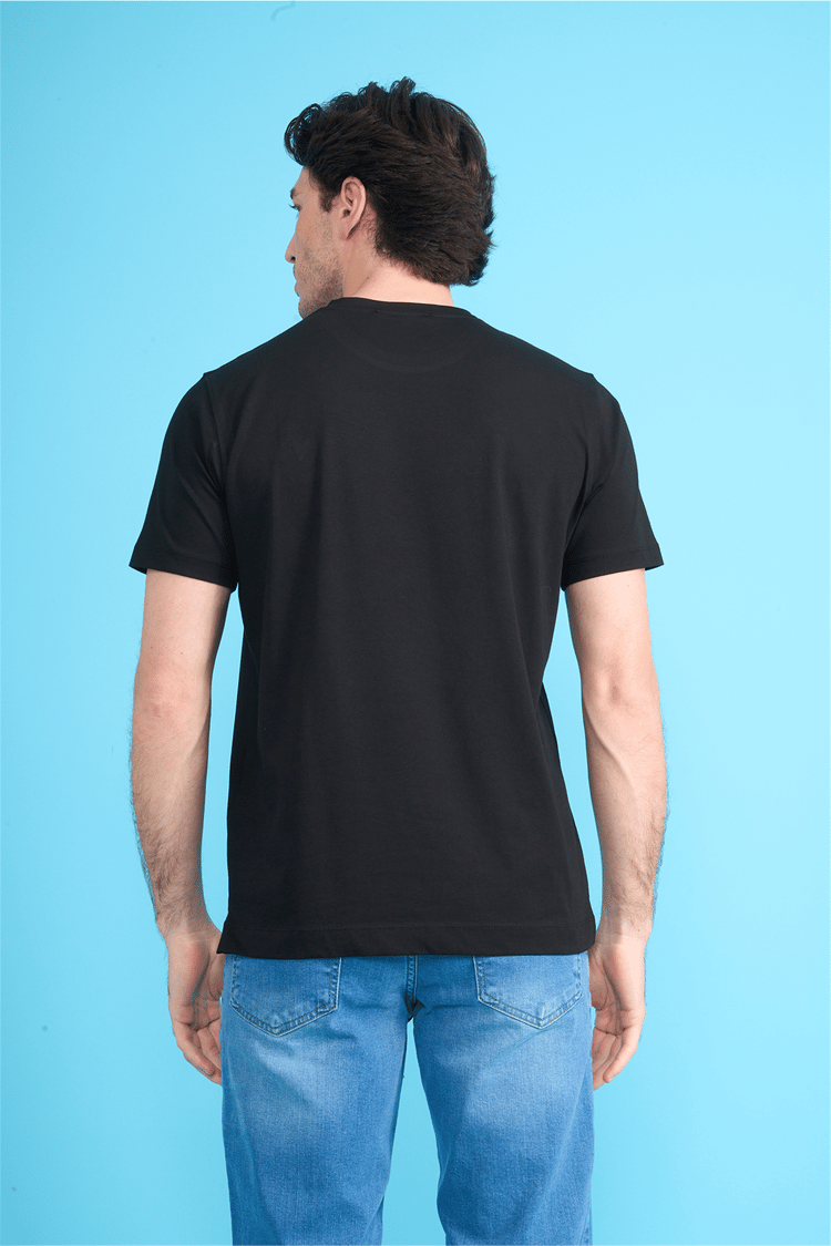 Mareteks 2606 Js Sıyah Erkek 0 Yaka 30/1 Lyc Suprem T-Shırt